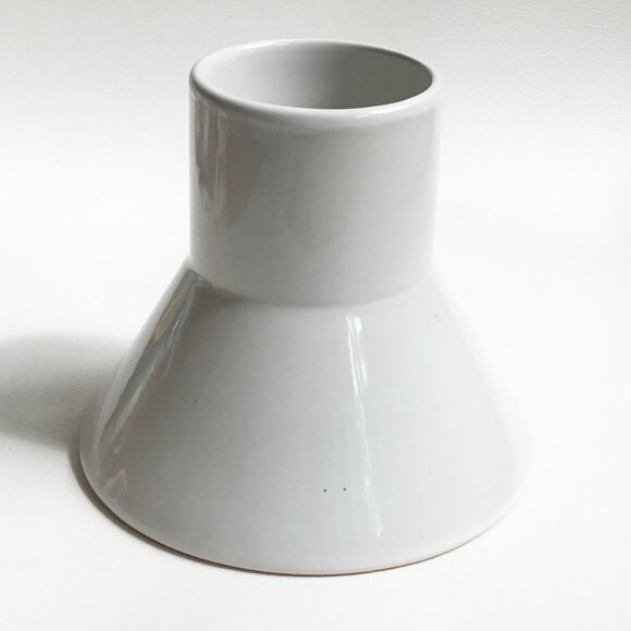 Postmodern White Ceramic Vase - Picture 3 of 7